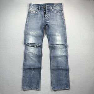 Diesel Jeans Mens 29x32‎ Larkee Straight Thrashed Destroyed Repaired Opium Italy
